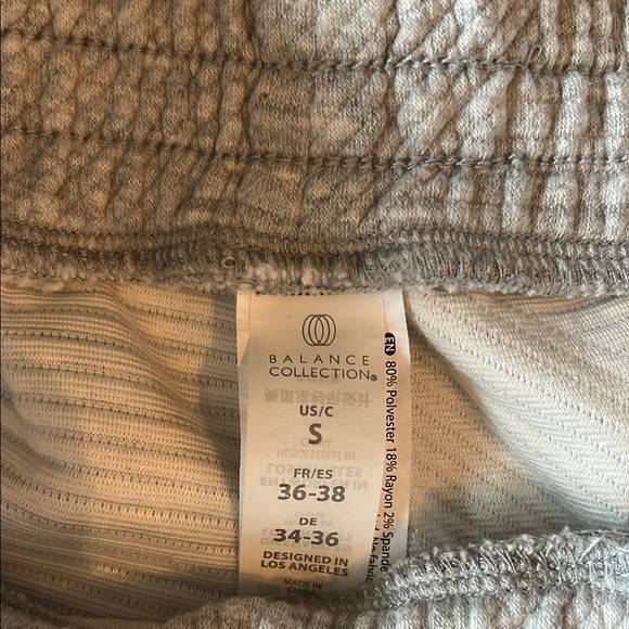 Balance Collection Gray Track Pants Relaxed Fit Joggers - Picture 2 of 3